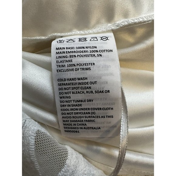 NWOT Bardot Lace Halter Sheath Midi Dress White  Size 6 Small - Picture 7 of 9